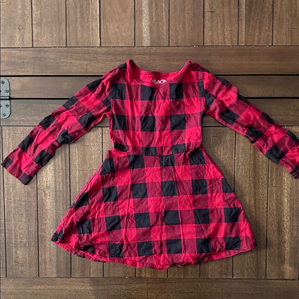 The Children's Place Red and Black Plaid Dress